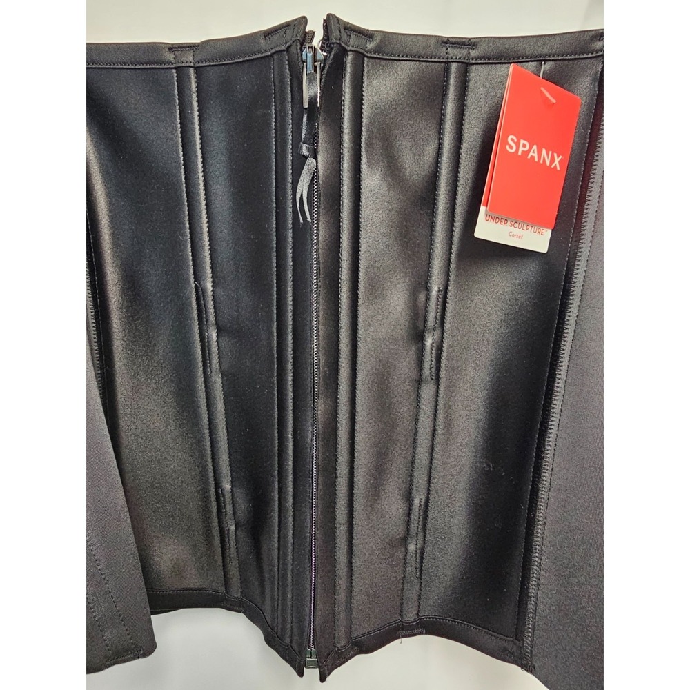 Spanx Under Sculpture Corset Black Waist Cincher‎ Shapewear 10188R New - Picture 3 of 15